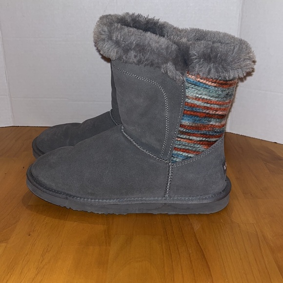 Lamo Boots womens size 10 zip sides - grey and multi-color - Picture 3 of 8